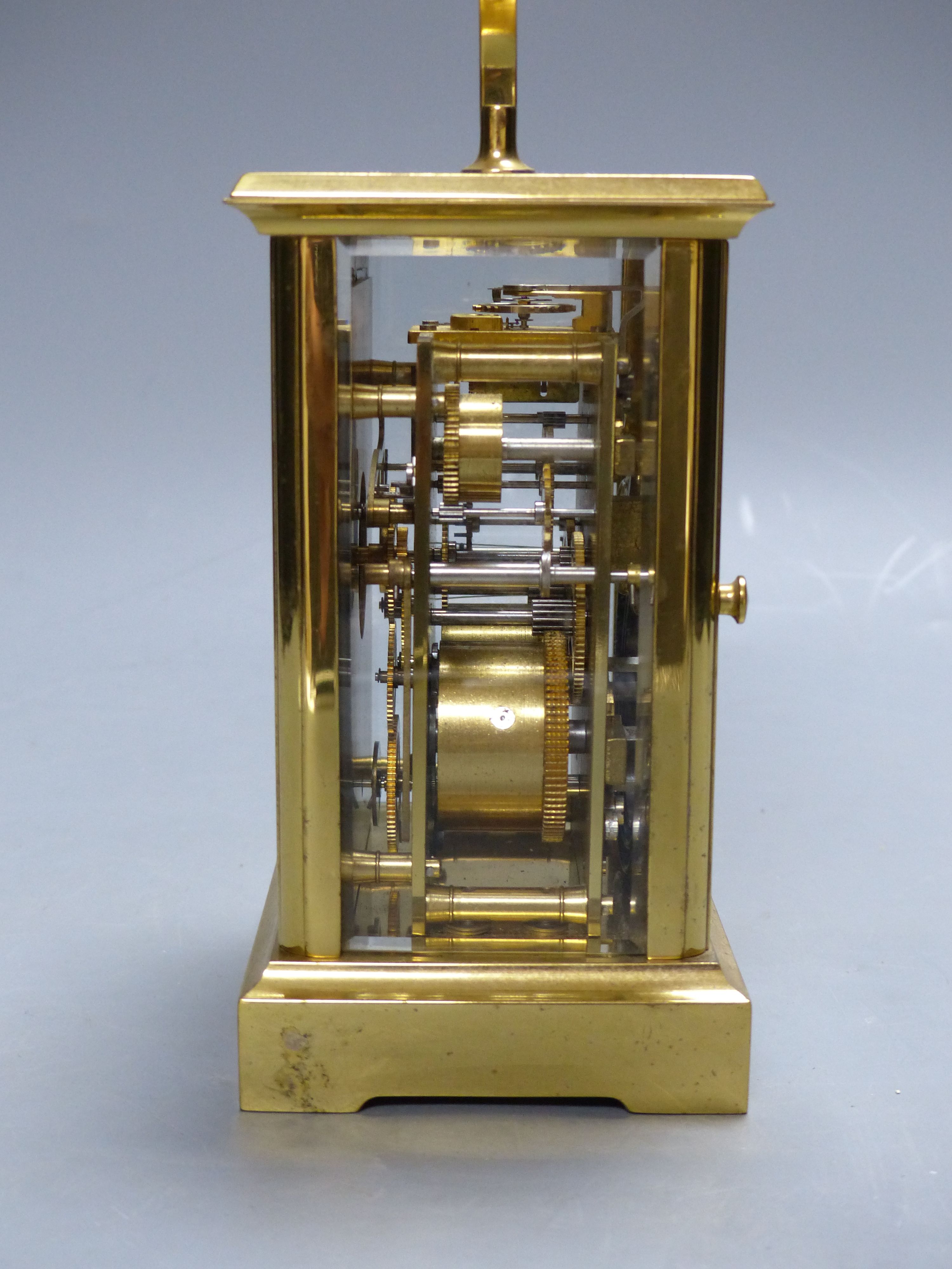 A French carriage clock, height 16cm